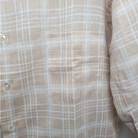 Arrow Kent Beige Plaid Shirt—Perfect with Loafers + Fall Denim‎ (Sz 32) - Picture 7 of 11
